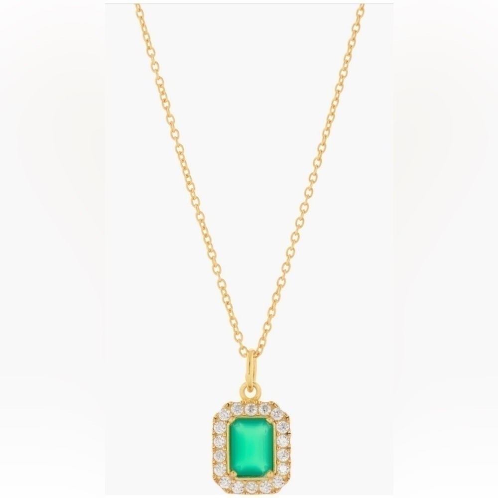Argento Vivo Sterling Silver Emerald Cut Pendant Necklace NIB